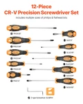 Vevor Screwdriver Set, 12-PIECE Hand Tools With Magnetic Tips, Includes 5 Ph. Fixed Price $24.97.