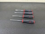 #BN959 Snap On Tools New SGDX40 4PC Red Soft Grip Mini Screwdriver Set. Fixed Price $79.95.