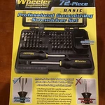 Wheeler, 72 Piece Pro Gunsmith Driver Set, Includes Plastic Carrying Case, Black. Fixed Price $76.00.