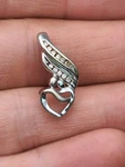 10K Solid White Gold Natural Diamond Heart Charm Necklace Pendant Signed Sd 2.4G. Fixed Price $310.00.