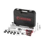 Intertool 73PC 1/4" And 1/2" Ratchet Socket Wrench Bit Set ET08-8073. Fixed Price $89.99.