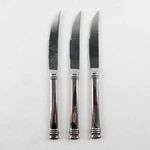 Set Of 3 Wallace Zenith-frost Stainless Steel Steak Knives Solid Handles. Fixed Price $22.99.