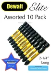 Dewalt Assorted Pack 2-1/4" Elite Series Impact Bits T20 T25 T30 SQ2 PH2 PH3. Fixed Price $14.99.