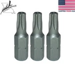 3X Torx Star Security 25MM 1/4" Hex Shank Screwdriver Bits Hardened 1". Fixed Price $10.59.