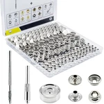 Premium 60 SETS(240PCS) 15MM Snap Button Kit, Marine Grade Stainless Nickel. Fixed Price $17.36.