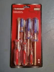 6 Piece Husky Philips & Slotted Screwdriver Set With Acetate Handles-new Sealed. Fixed Price $13.50.