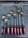 (8)PC Sears Craftsman Professional Usa Nos Red Blk Screwdriver Set Huge Sizes. Fixed Price $239.00.