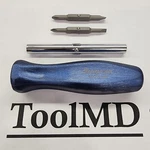 Snap-on Tools New Power Blue Hard Grip Reversible Blade Screwdriver Set SDDD41MB. Fixed Price $79.95.