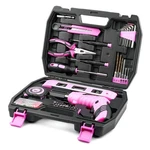 Urasisto 123 Piece Pink Household Tool Set With 3.6V Usb Electric Screwdriver,. Fixed Price $48.84.