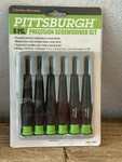 Pittsburgh 6PC Precision Screwdriver Set #47823 Rust Resistant Ergonomic Handles. Fixed Price $9.99.
