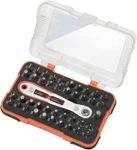 Rotation 44PC Bit With 1/4 Mini Ratchet Offset Screwdriver, Portable Case,. Fixed Price $20.33.