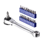 Workpro 21PC 1/4" Ratchet Wrench Screwdriver Bit Set Hex Phillips Slotted Square. Fixed Price $20.99.