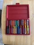 Proto 11 Piece Solid Round Shank Nut Driver Set 3/16" 5/8" J9200DB With Case. Fixed Price $90.00.