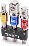3PCS Hex Shank To Square Heavy Duty Socket Adapter Set, Impact Grade Drill. Fixed Price $8.88.