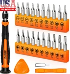 24PCS Small Precision Screwdriver Set With Torx T5 T6 T8 T9, Y00, Star P5, Mini. Fixed Price $31.28.