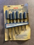 New Old Stock 1986 Irwin Piece Cushion Grip- Screwdriver Set-factory Sealed. Fixed Price $39.00.