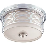 Nuvo Harlow Light Flush Dome Fixture W/ Slate Gray Fabric Shade 60-4627. Fixed Price $114.98.