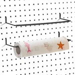 Accencyc 2 Pack Pegboard Towel Holder Hooks For Paper Pcs, Black. Fixed Price $11.94.