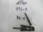 Apex 491-X , #1 Phillips Power Drive Bit 1/4" Hex 1-15/16" Long (pk 4). Fixed Price $18.00.