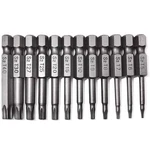 Torx Screwdriver Bit Set, Ptslkhn S2 Steel Magnetic Security Tamper 12PCS. Fixed Price $9.63.