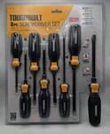 Toughbuilt 8-PIECE Tri-panel Rubber Handle Magnetic Screwdriver Set TB-H5S8-A. Fixed Price $34.98.