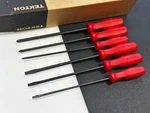 New Tekton Usa Made 6PC Long Red Hard Handle & Black Oxide Blade Screwdriver Set. Fixed Price $119.99.