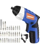 Sorako 3.6V Cordless Electric Screwdriver 6NM, Rechargeable 1.3AH Li-ion Battery. Fixed Price $12.65.