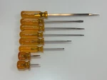 Vaco Tools Usa 8PC Flat & Phillips Screwdriver Set, Amber Hard Handle, Nos. Fixed Price $109.99.