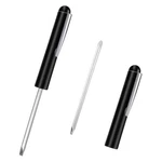 2 Pcs Mini Pocket Screwdriver With Magnetic Slotted Tips Reversible Black. Fixed Price $12.99.