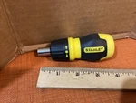 Stanley 66-358 Ratcheting Multi-bit Stubby Screwdriver Used. Fixed Price $8.75.