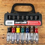 Sears Craftsman Usa Sae 7PC Nut Driver Set 4196 Series 3/16-1/2 Color Handle. Fixed Price $59.99.