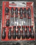 Craftsman 14-PC Cushion Grip Screwdriver Set. Fixed Price $38.00.