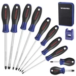 Workpro Magnetic Screwdriver Set 10-PIECE Flat Head Phillips Slotted. Fixed Price $19.99.