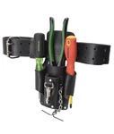 Greenlee 0258-14 Leather 4-POCKET Tool Pouch Black Heavy Duty Lightly Used. Fixed Price $20.97.