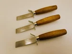Usa Set (3) Small 2.5 Inch Square Tip Blade Utility Craft Workshop Knives Guards. Fixed Price $32.99.