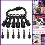 Katerk 6PC Black Bit Holder Keychain, 1/4IN Hex Shank Portable Screwdriver. Fixed Price $21.43.
