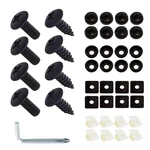 Gkmow 8 Sets Rustproof License Plate Screws Kit, One Size, Black. Fixed Price $14.99.