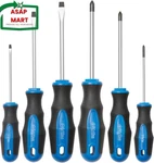 Rotation 6PCS Magnetic Tip Screwdriver Set, 3 Phillips And Flat, Professional. Fixed Price $18.17.