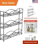 Spectrum 3-TIER Black Wire Spice Shelf Wall Mount Or Countertop Solution. Fixed Price $30.99.