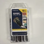 Dyrecelve 12PCS Carbide Masonry Drill Bit Set Assorted Sizes For Concrete, Tile. Fixed Price $9.85.