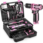 Pink Kit Drill Set Dekopro Home Mechanic Toolbox With 12V Power. Fixed Price $127.70.