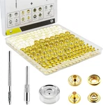 Premium 60 SETS(240PCS) 15MM Snap Button Kit, Marine Grade Stainless Steel Canva. Fixed Price $14.11.