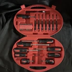 Trades Pro Screwdriver Set Flat Hex Philips Pozi Trox Bits Tip Holder Case. Fixed Price $18.81.