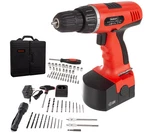 Stalwart 18V Cordless Drill 78-PIECE Tool Set, Red Color. Fixed Price $70.51.
