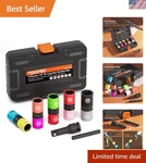 1/2-INCH Drive 7PC Half Size Lug Nut Flip Socket Set, Wheel None&metric. Fixed Price $56.27.