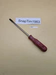 Mac Tools Flat Tip Screwdriver Red Hard Handle PKR8AR Rare 12" Long. Fixed Price $14.99.