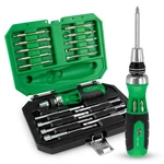 Sk 22-IN-1 Ratcheting Screwdriver With Nut Drivers, 216-P Green&black. Fixed Price $71.48.