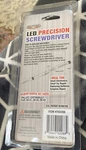 Led Precision Screwdriver, Color Silver New. Fixed Price $9.99.