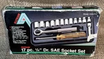 Alltrade Sae 1/4" Pc. Socket Set Model 423-T-17 With Case & Original Box. G8. Fixed Price $17.99.