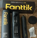 Fanttik Nex S1 Pro Cordless Electric Screwdriver Kit W/ Bits, Case, Led Black. Fixed Price $25.00.